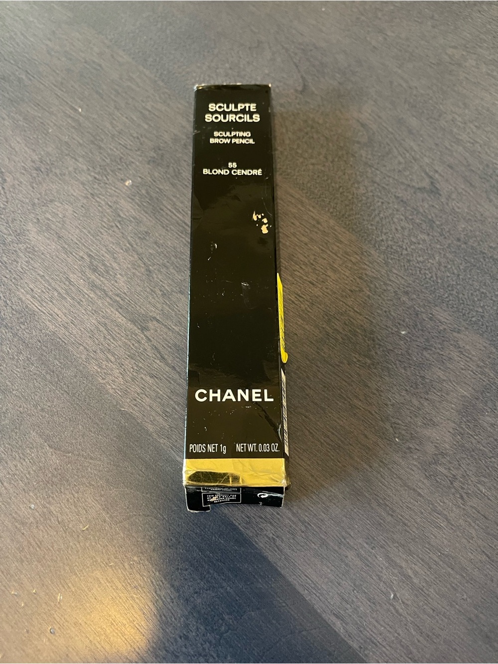 CHANEL Sculpting Brow Pencil - 55 Blond Cendré (Black & Gold Packaging)